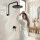 Cefito Matte Black 20cm Rain Overhead Swivel Shower Head with Solid Brass Wall Mixer Set 9L/min WELS