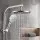 Cefito 10 Inch Dual Shower Head System with 3 Function Handheld Spray, 304 Stainless Steel Rail and 1.5m Hose