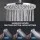 Cefito 10 Inch Dual Shower Head System with 3 Function Handheld Spray, 304 Stainless Steel Rail and 1.5m Hose