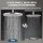 Cefito 10 Inch Dual Shower Head System with 3 Function Handheld Spray, 304 Stainless Steel Rail and 1.5m Hose