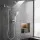 Cefito 12-Inch Rain Shower Head with Handheld 9-Setting Wand and 3-Way Diverter