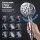 Cefito 12-Inch Rain Shower Head with Handheld 9-Setting Wand and 3-Way Diverter