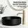 Cefito Ceramic Bathroom Basin 35.5cm Round Vessel Sink Matte Black Countertop Vanity
