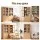Artiss Buffet Sideboard Cabinets Set of 2 180cm Clear Doors Adjustable Shelves Drawers Soft-Close Wood