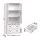 Artiss Buffet Sideboard Cabinets Set of 2 180cm White Clear Doors with Adjustable Shelves