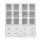Artiss Buffet Sideboard Cabinets Set of 2 180cm White Clear Doors with Adjustable Shelves