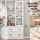 Artiss Buffet Sideboard Cabinets Set of 2 180cm White Clear Doors with Adjustable Shelves