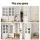 Artiss Buffet Sideboard Cabinets Set of 2 180cm White Clear Doors with Adjustable Shelves