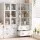 Artiss Buffet Sideboard Cabinets Set of 2 180cm White Clear Doors with Adjustable Shelves