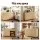 Artiss 140cm Buffet Sideboard Cabinet with Marble Effect Top, Fluted Doors, 2 Drawers and Adjustable Shelves Pine