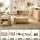 Artiss 140cm Buffet Sideboard Cabinet with Marble Effect Top, Fluted Doors, 2 Drawers and Adjustable Shelves Pine