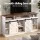 Artiss 150cm Buffet Sideboard Cabinet with Sliding Barn Doors, Adjustable Shelves and 3-Tier Storage White