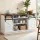 Artiss 150cm Buffet Sideboard Cabinet with Sliding Barn Doors, Adjustable Shelves and 3-Tier Storage White