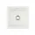 Cefito 38x38cm White Granite Kitchen Sink - Durable Single Bowl, Heat & Scratch Resistant, Easy Clean R15 Corners
