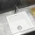 Cefito 45x45cm White Granite Kitchen Sink - Single Bowl, Heat & Scratch Resistant, Food Grade Material, 10-year warranty