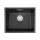 Cefito 55x45cm Granite Kitchen Sink - Black Single Bowl, Heat & Scratch Resistant, 10-year warranty, Food Grade Material