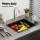 Cefito 55x45cm Granite Kitchen Sink - Black Single Bowl, Heat & Scratch Resistant, 10-year warranty, Food Grade Material