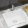 Cefito Granite Kitchen Sink 55x45cm White - Durable Single Bowl, Scratch & Heat Resistant, Easy-Clean, 10-year warranty