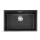Cefito 70x45cm Granite Kitchen Sink - Black Single Bowl, Scratch & Heat Resistant, 10-year warranty, Premium Quality