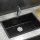 Cefito 70x45cm Granite Kitchen Sink - Black Single Bowl, Scratch & Heat Resistant, 10-year warranty, Premium Quality