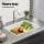 Cefito 70x45cm White Granite Kitchen Sink, Single Bowl – Durable, Heat & Scratch Resistant, 10-year warranty, Easy Clean