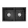 Cefito Granite Kitchen Sink 77x45cm Double Bowl Black - Heat & Scratch Resistant, 10-year warranty, Food-Safe Material