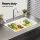 Cefito 77x45cm White Granite Double Bowl Kitchen Sink - Scratch & Heat Resistant, 10-year warranty, Hygienic, Durable