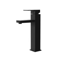 Cefito Matte Black Bathroom Basin Mixer Tap, Square Tall Faucet, 315mm, Brass & ABS, Watermark & WELS Certified
