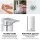 Cefito Chrome Bathroom Basin Mixer Tap - Tall Square Faucet, Drip-Free Ceramic Cartridge, WELS 5-Star, 315mm x 115mm