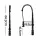 Cefito Kitchen Mixer Tap Pull Down - Black Brass, 2 Modes, Gooseneck Design, 5-Star WELS, 5 Year Warranty, 663mm Height