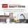 Cefito Kitchen Mixer Tap, Brass and ABS Plastic, 32.5cm x 17.9cm, Matte Black, 360° Swivel, Drip-Free,