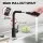 Cefito Black Kitchen Mixer Tap: 2-Mode Pull-Out, Brass/ABS, 360° Swivel, WELS 6 Star, 35-38