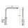 Kitchen Mixer Tap Pull Out Rectangle 2 Mode Chrome Faucet, 360° Swivel, Brass, Stainless Steel, 31.5x27cm, WELS 6 Star