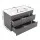 Cefito Vanity Unit with Basin, Eco-Friendly MDF, 915mm, Cement/White, Modern Bathroom Cabinet, Scratch-Resistant