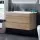 Cefito Bathroom Vanity Unit, E1 MDF, 915mm, Oak/White, Modern Wall-Hung Cabinet with Nano-Glaze Basin & Storage