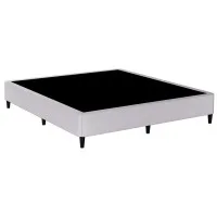 Artiss King Size Bed Frame, Metal, Grey, 200x181cm, Premium Fabric Cover, Durable Slats, Stylish Bedroom Furniture