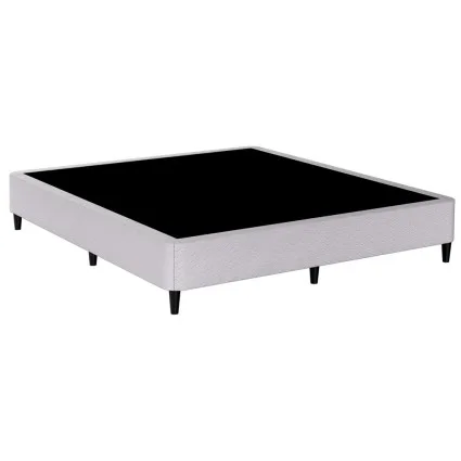 Artiss King Size Bed Frame, Metal, Grey, 200x181cm, Premium Fabric Cover, Durable Slats, Stylish Bedroom Furniture