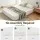 Artiss Queen Compression Bed Frame Boucle Cream Teddy Velvet 80kg/m³ High Density No Assembly 25cm Low Profile