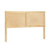 Artiss Bed Head Headboard Queen Rattan Pine 156.5x4x110cm - Rustic Boho Style, Easy Assembly, 1-Year Warranty
