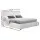 Artiss Cole Double Size Bed Frame with LED Lighting, Gas Lift Storage, PVC Leather Upholstery, White - Easy Assembly