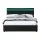 Artiss Cole Queen Size Bed Frame with LED Lights, Black PVC Leather, Gas Lift Storage, Steel & Wood Construction