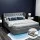 Artiss King Size Bed Frame Gas Lift Storage Grey Faux Linen, Tufted Headboard, Sturdy Wooden Slats, Easy Assembly