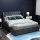 Artiss Queen Size Gas Lift Bed Frame in Charcoal - Faux Linen, Tufted Headboard, Storage, Steel Frame, Easy Assembly