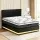 Artiss RGB LED Queen Bed Frame & 32cm Giselle Mattress Set - PVC Leather, Orthopaedic Support, Smart Lighting