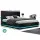 Artiss LUMI Queen Bed Frame - Black PVC Leather, LED Lights, Gas Lift Storage, High Density Foam, 16 Colours
