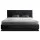 Artiss LUMI Queen Bed Frame - Black PVC Leather, LED Lights, Gas Lift Storage, High Density Foam, 16 Colours