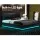 Artiss LUMI Queen Bed Frame - Black PVC Leather, LED Lights, Gas Lift Storage, High Density Foam, 16 Colours