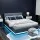 Artiss LUMI Queen Size LED Gas Lift Bed Frame Upholstered Grey with Storage and Remote Lighting High Density Foam