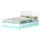 Artiss LUMI Queen Bed Frame with LED Lights & Gas Lift Storage, White PVC Leather, 16 Colours, Easy Assembly