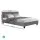 Artiss Neo Double Bed Frame - Grey, Modern Faux Linen Upholstery, Sturdy Wood & Metal, Easy Assembly, 300kg Capacity